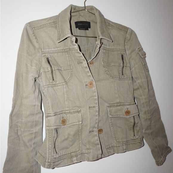 BCBG Max Olive Green Military Jacket XS - Picture 2 of 5